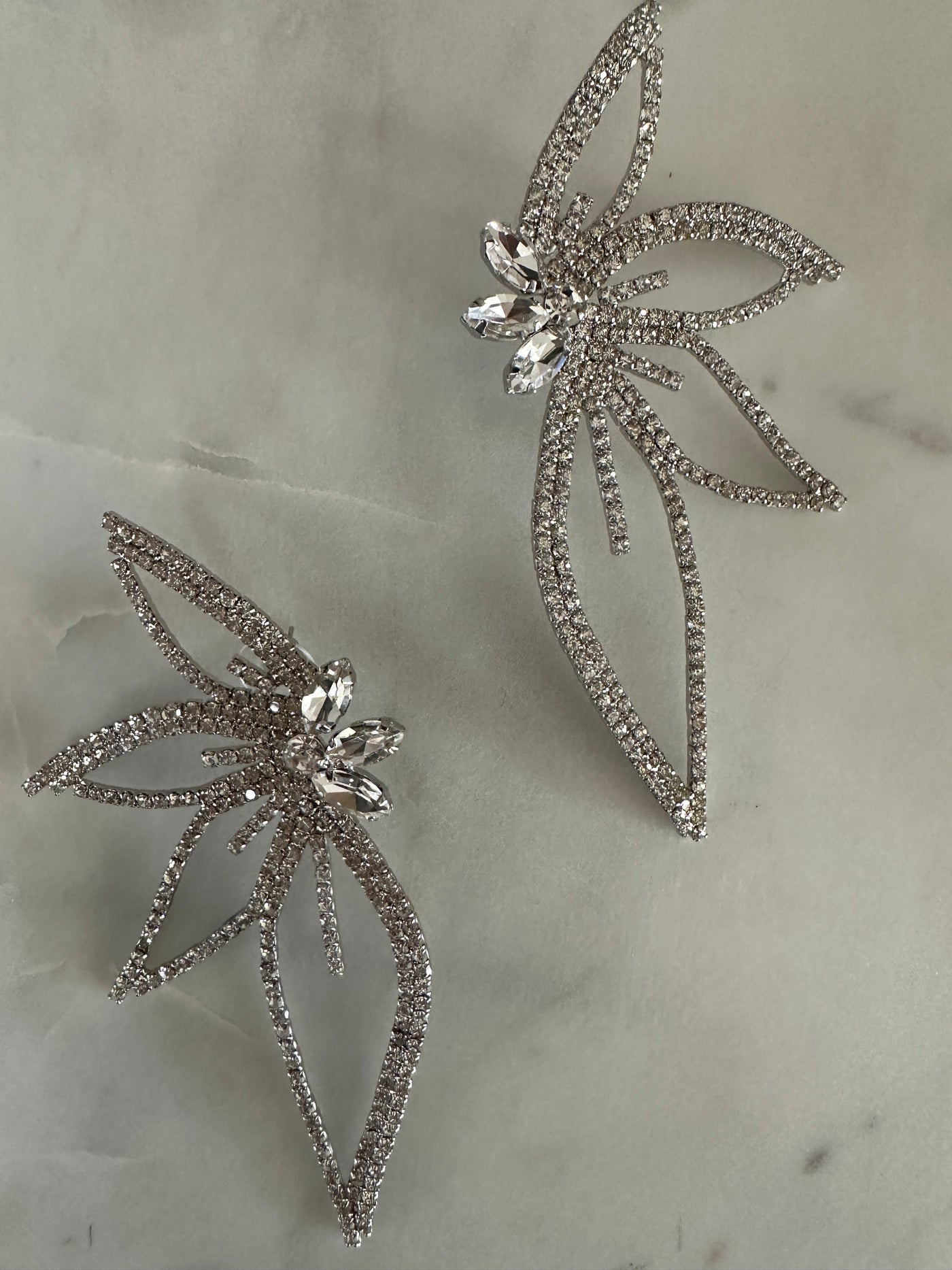 Flower Rhinestone Earrings
