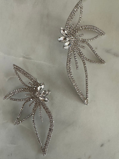 Flower Rhinestone Earrings
