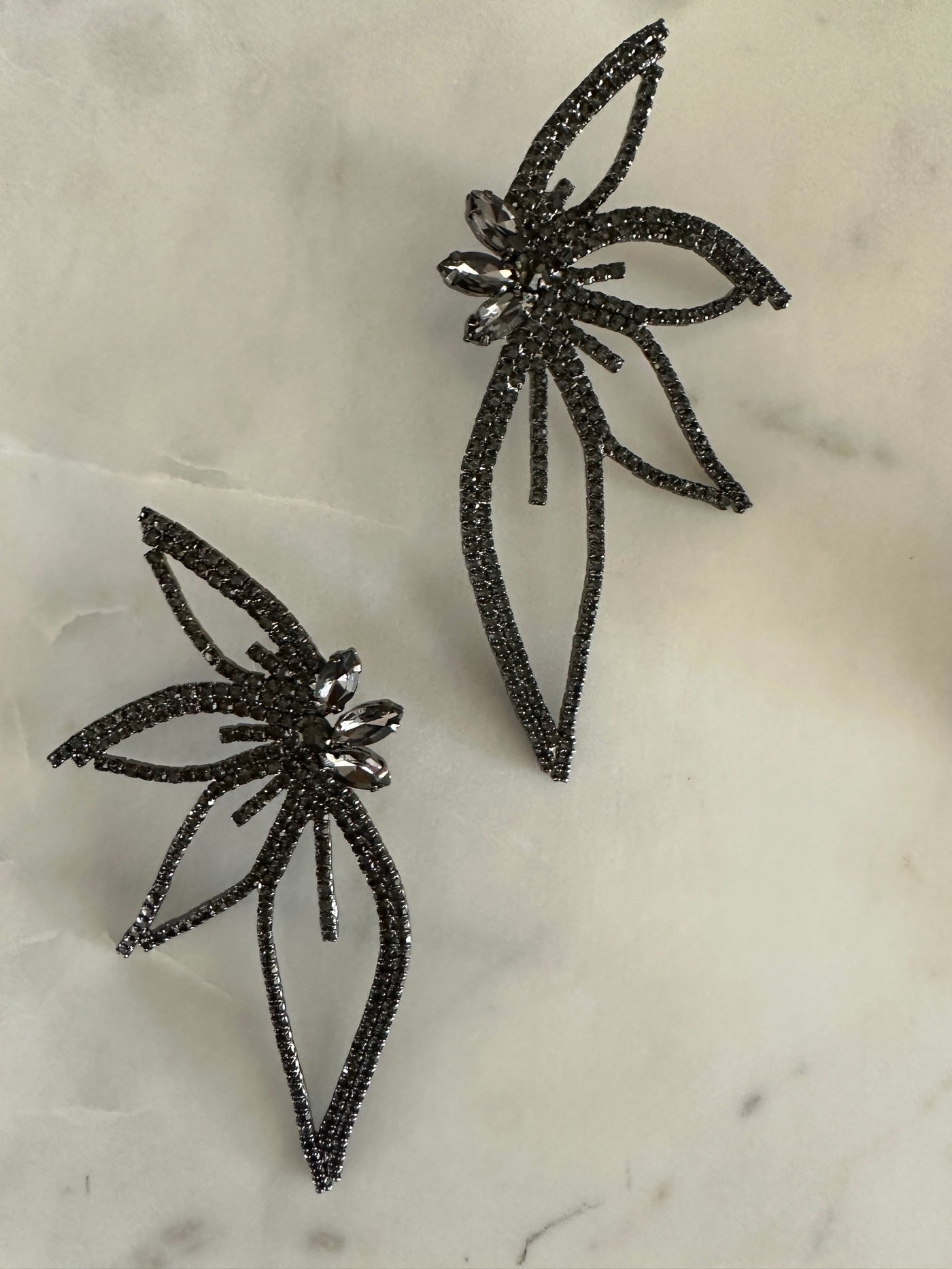 Flower Rhinestone Earrings