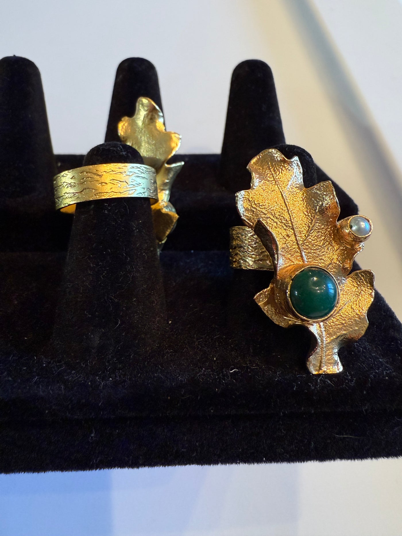 Adjustable Gold Leaf Ring