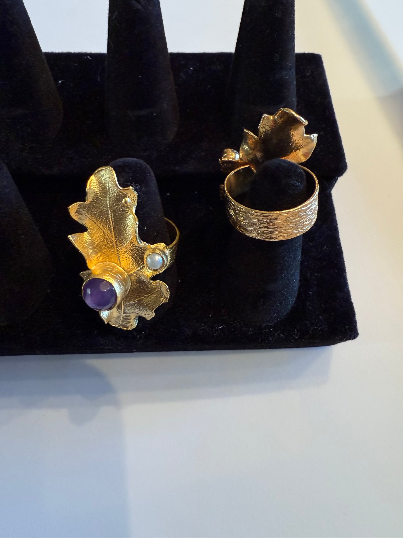 Adjustable Gold Leaf Ring