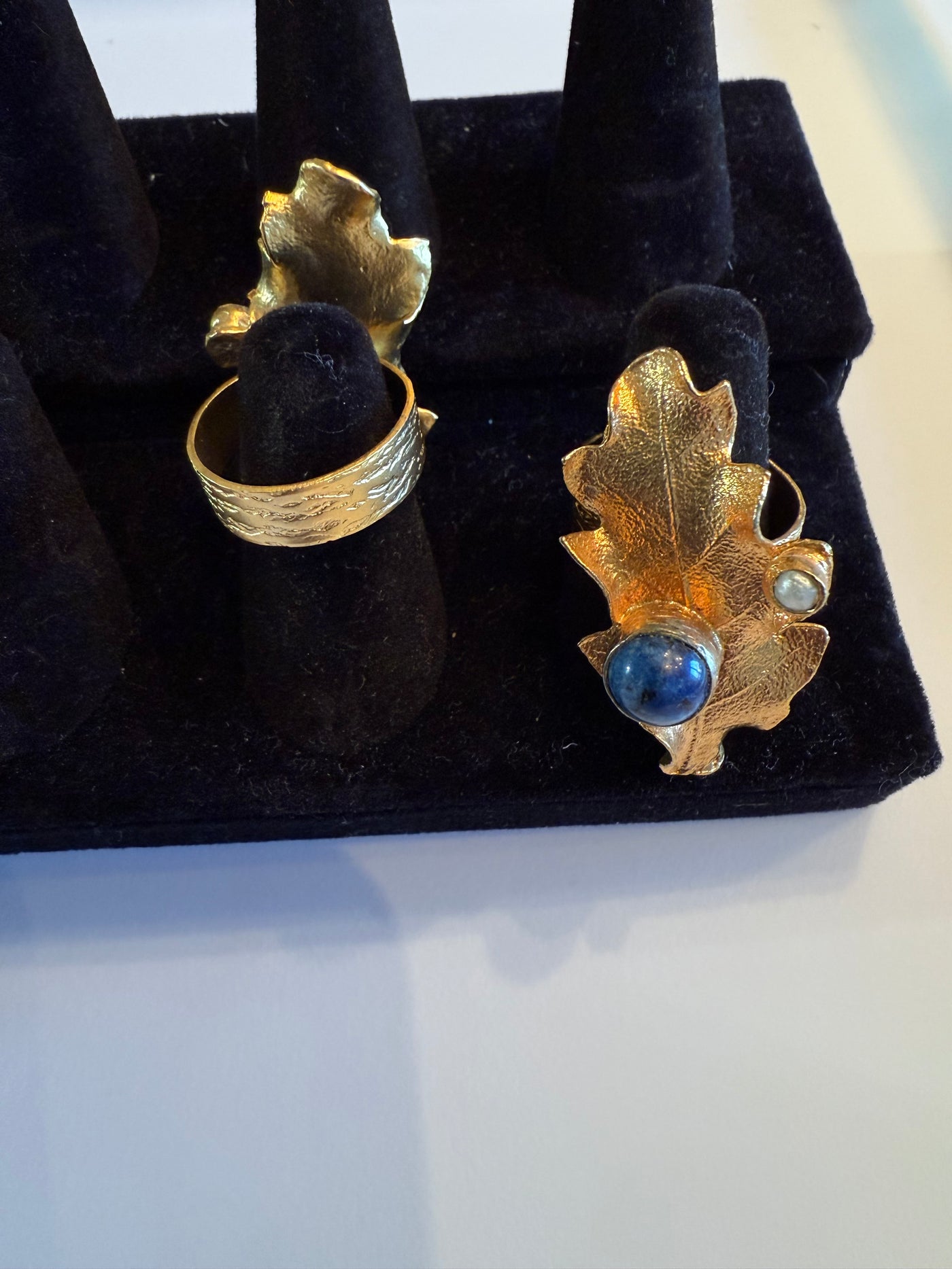 Adjustable Gold Leaf Ring